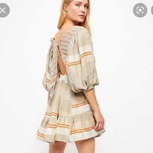 Free People Cozy Striped Mini Dress